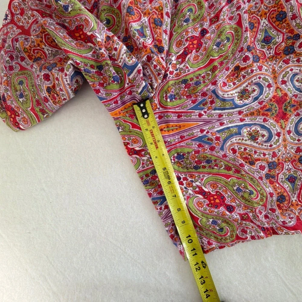Peter Millar Womens Paisley Print Shorts‎ Red Green Blue Multi Color Size 8